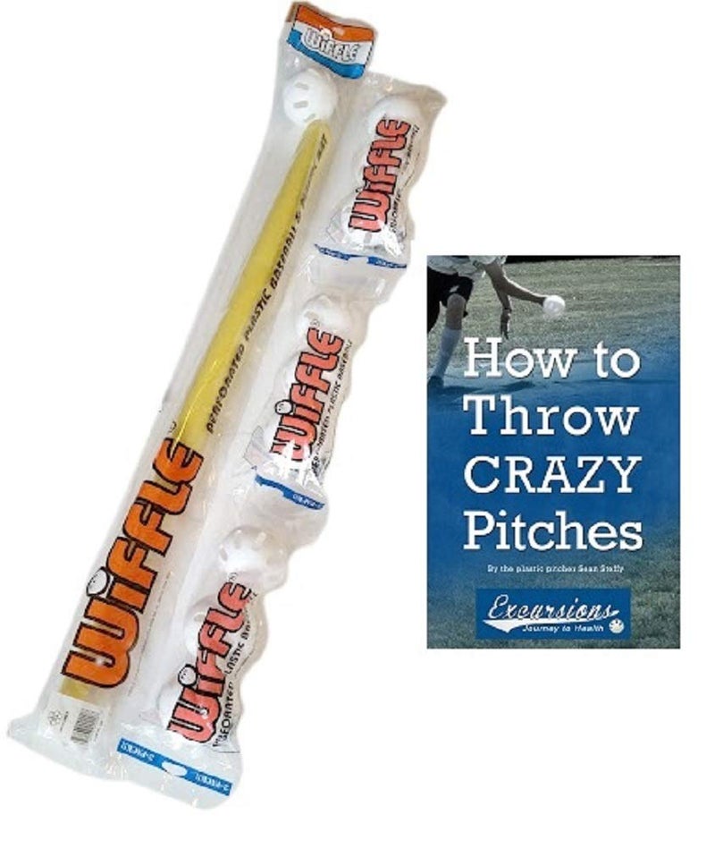 WiffleÂ® Ball and Bat Set Combo with Pitching Guide - 10 WiffleÂ® Balls 1 Bat and How to Pitch Pamphlet - Image 1